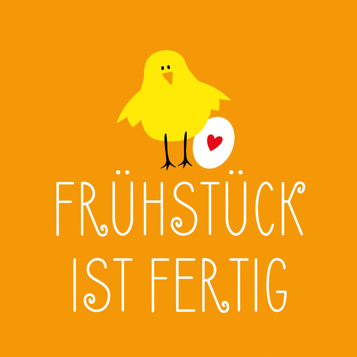 Frühstück ist fertig Napkin 33x33