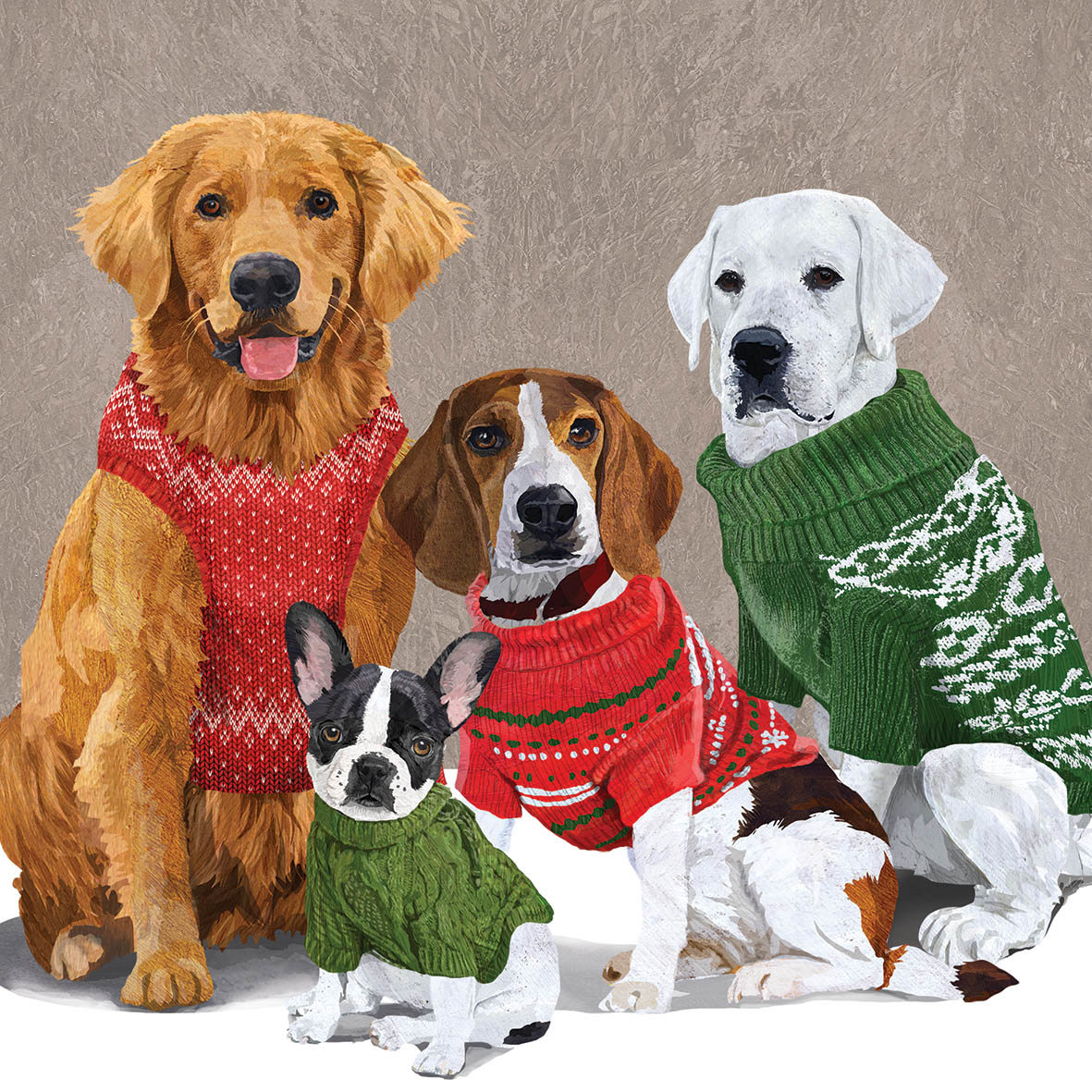 Sweater Dogs Napkin 33x33 Sweater Dogs Napkin 33x33