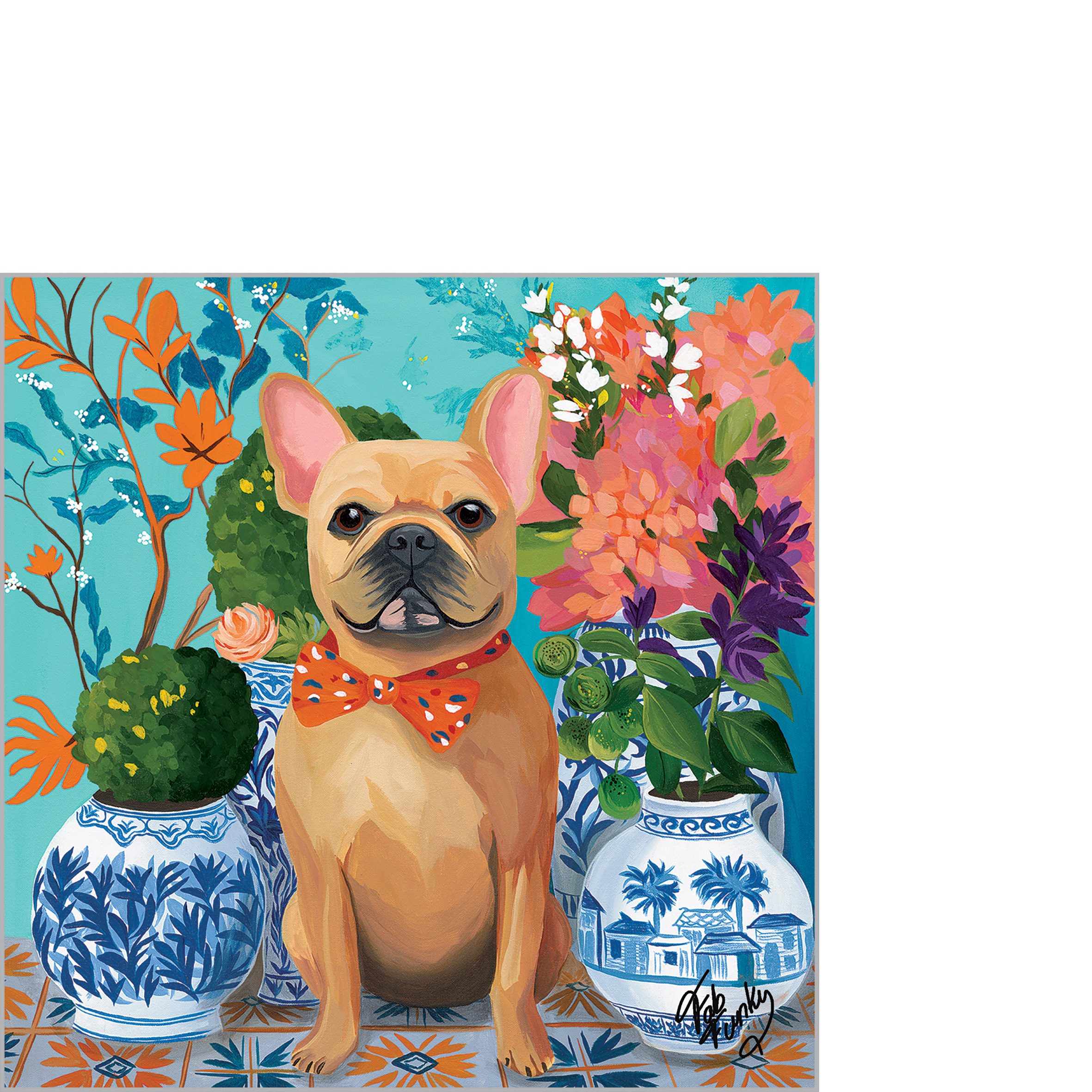 Fancy Frenchie Napkin 25x25