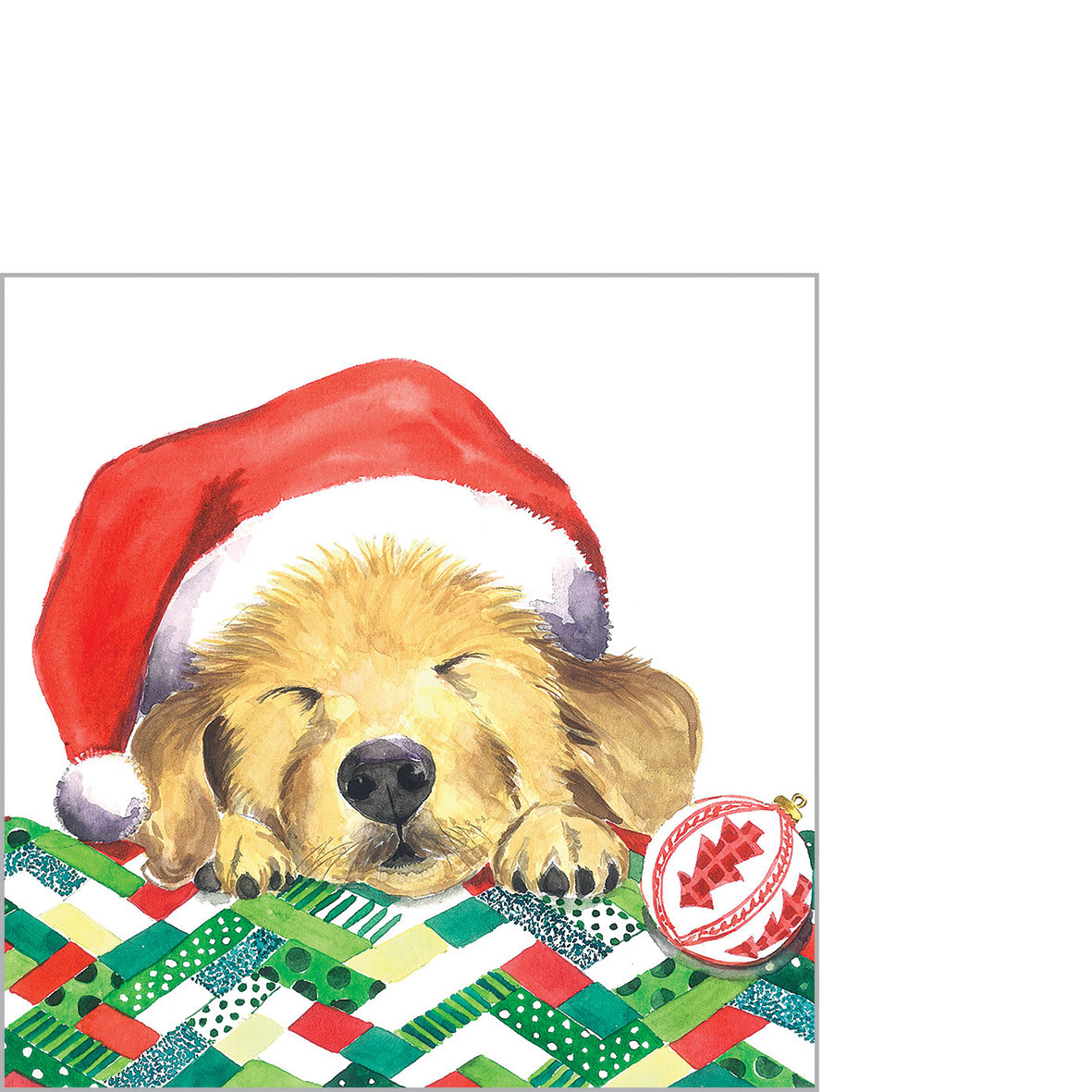 Christmas Puppy Napkin 25x25
