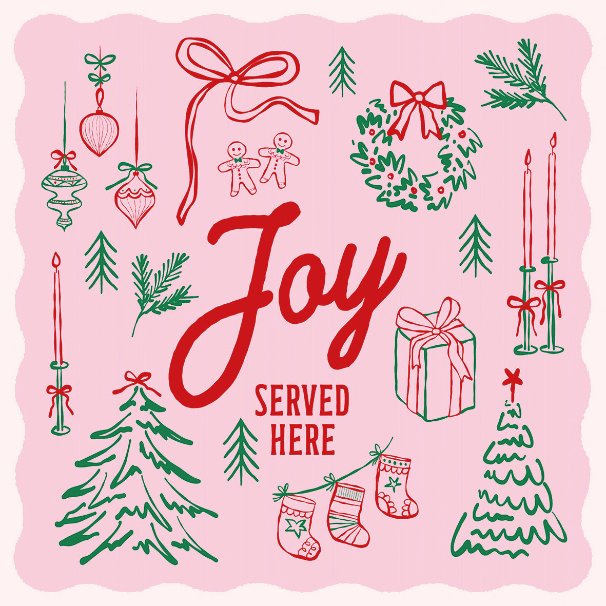 Joy served here Napkin 33x33