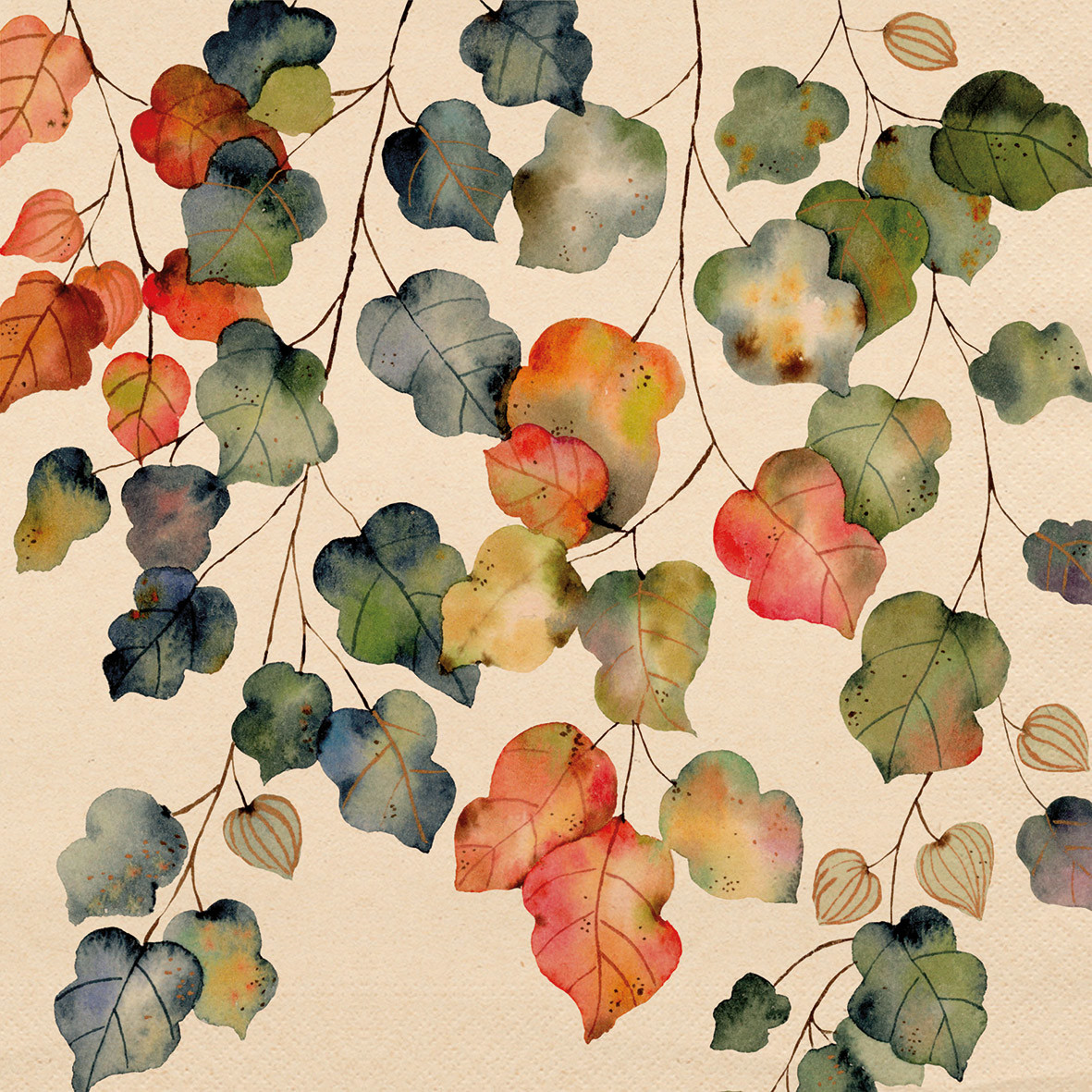 Bright Fall Napkin 33x33 eco Bright Fall Napkin 33x33 eco