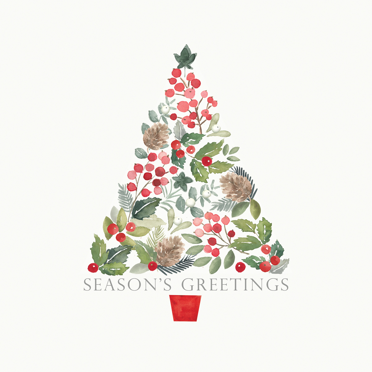 Merry Greetings white Napkin 33x33 Merry Greetings white Napkin 33x33