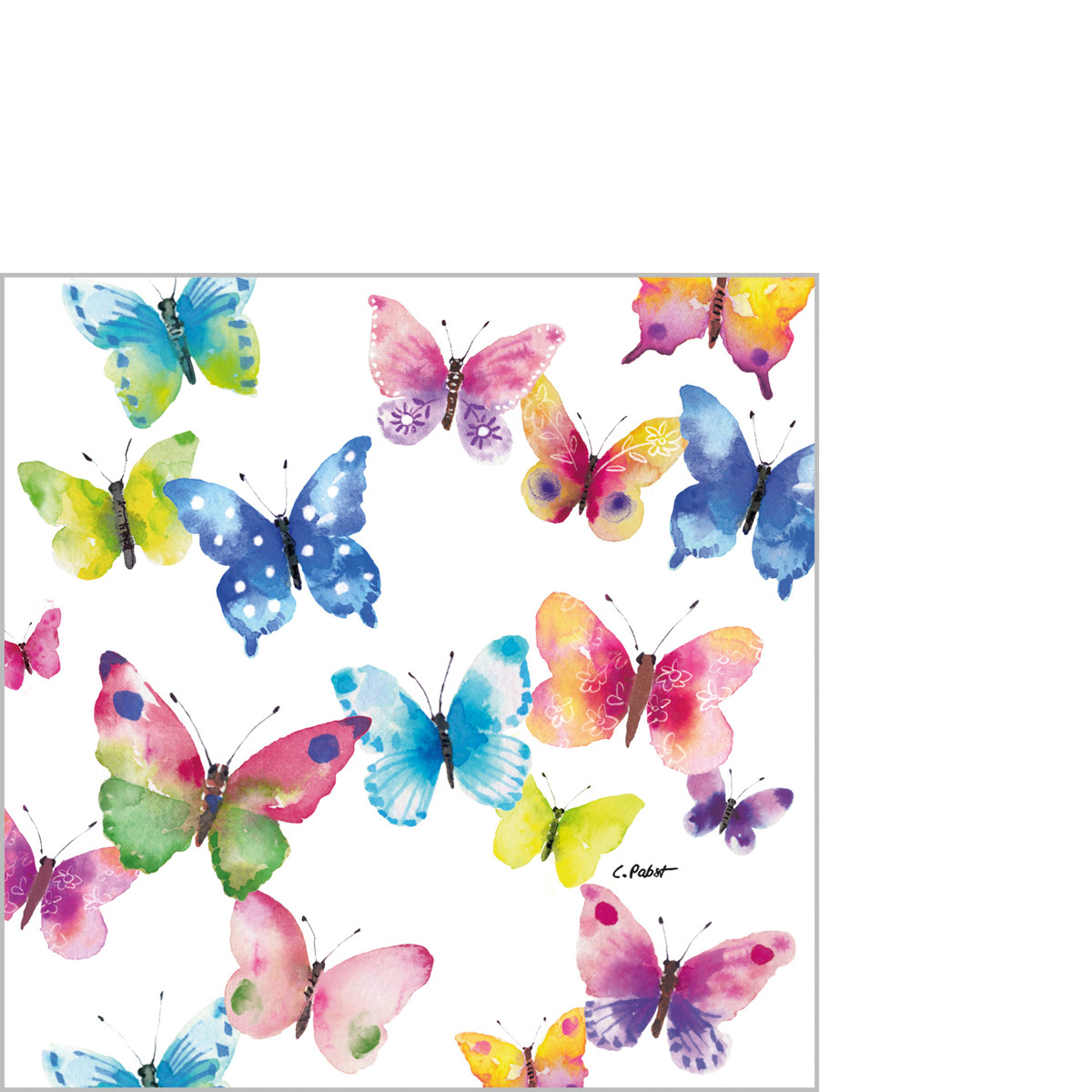 Butterfly Phantasy Napkin 25x25 Butterfly Phantasy Napkin 25x25
