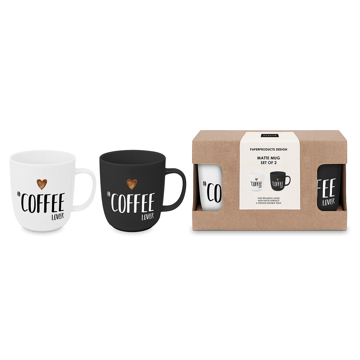 Coffee Lover x 2 Matte Mug Set 2