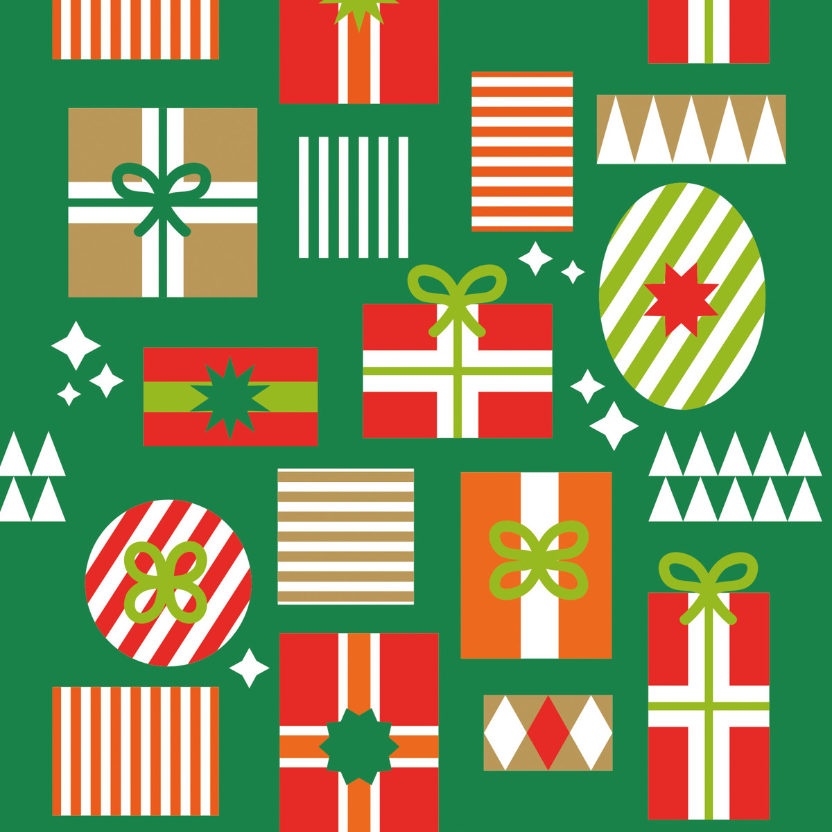 Gift Collage green Napkin 33x33 Gift Collage green Napkin 33x33