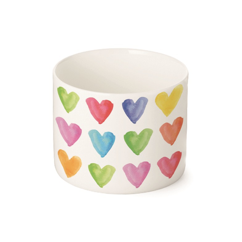 Aquarell Hearts  FBC Small Bowl