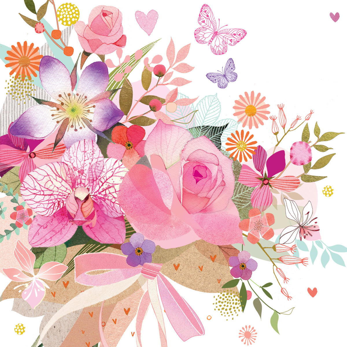 Rose Bouquet Napkin 33x33 Rose Bouquet Napkin 33x33