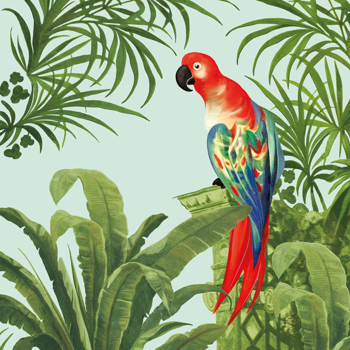 Sommerappartement Papagei Napkin 33x33