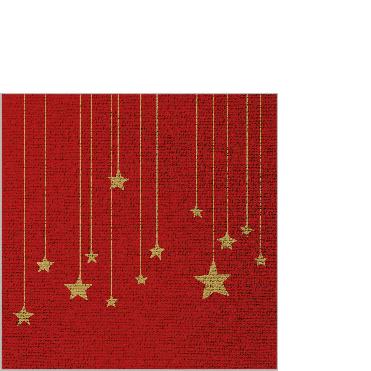 Stars on Canvas red Napkin 25x25 emb