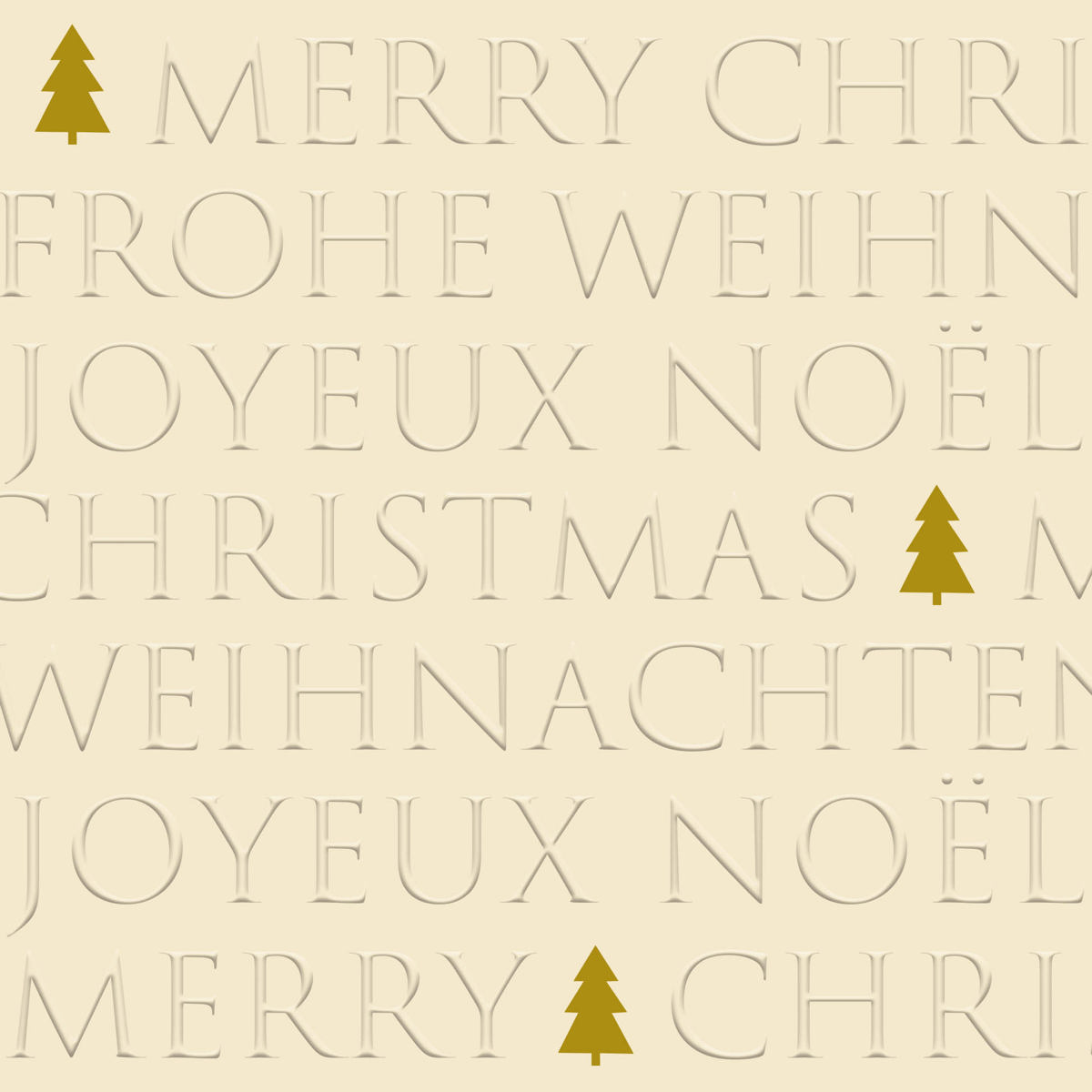 Christmas Letters Tree off-white Napkin 33x33 relief