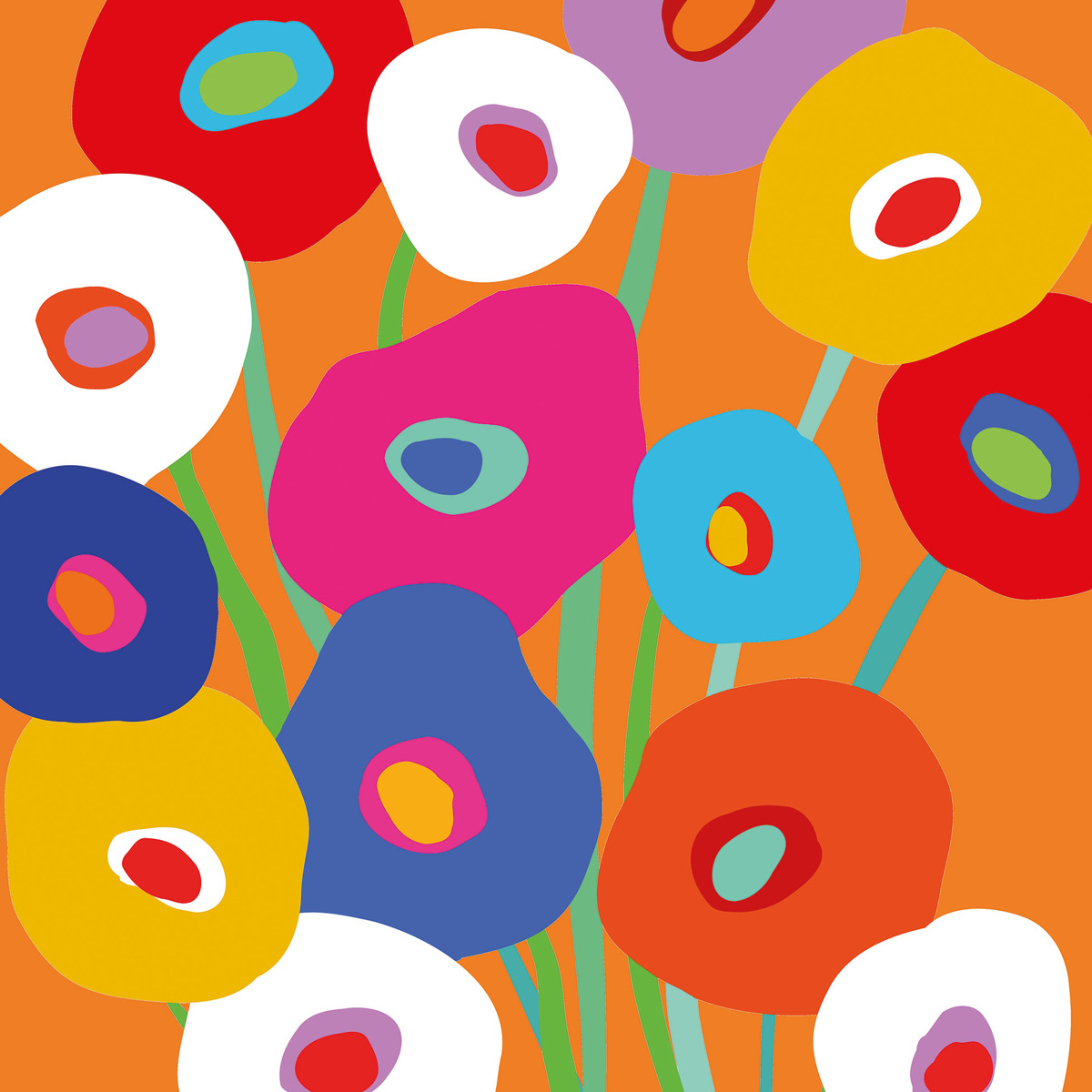 Super Bloom orange Napkin 33x33 Super Bloom orange Napkin 33x33