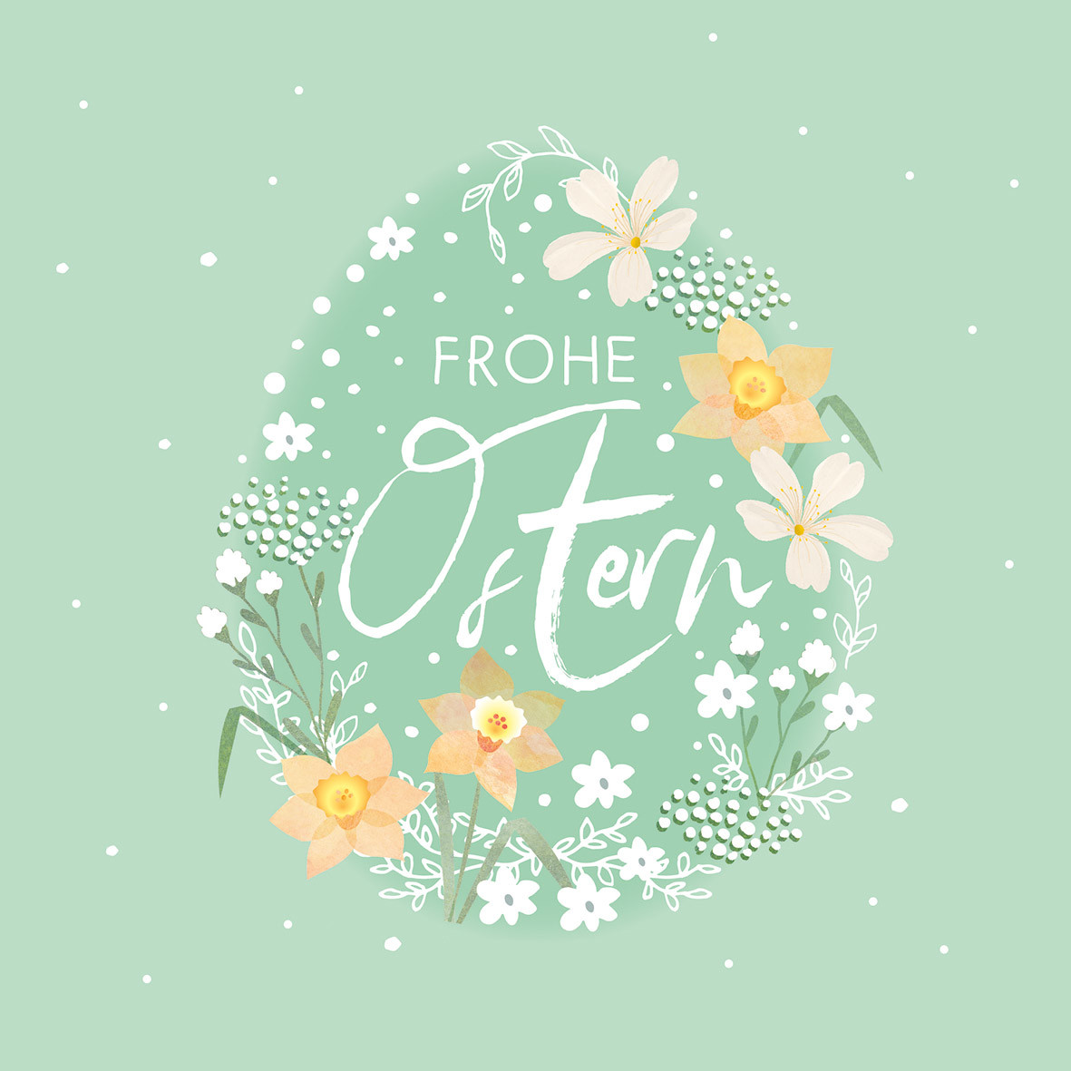 Fröhliche Ostern eukalyptus Napkin 33x33