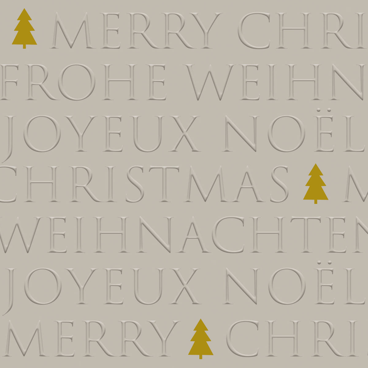 Christmas Letters Tree taupe Napkin 33x33 relief