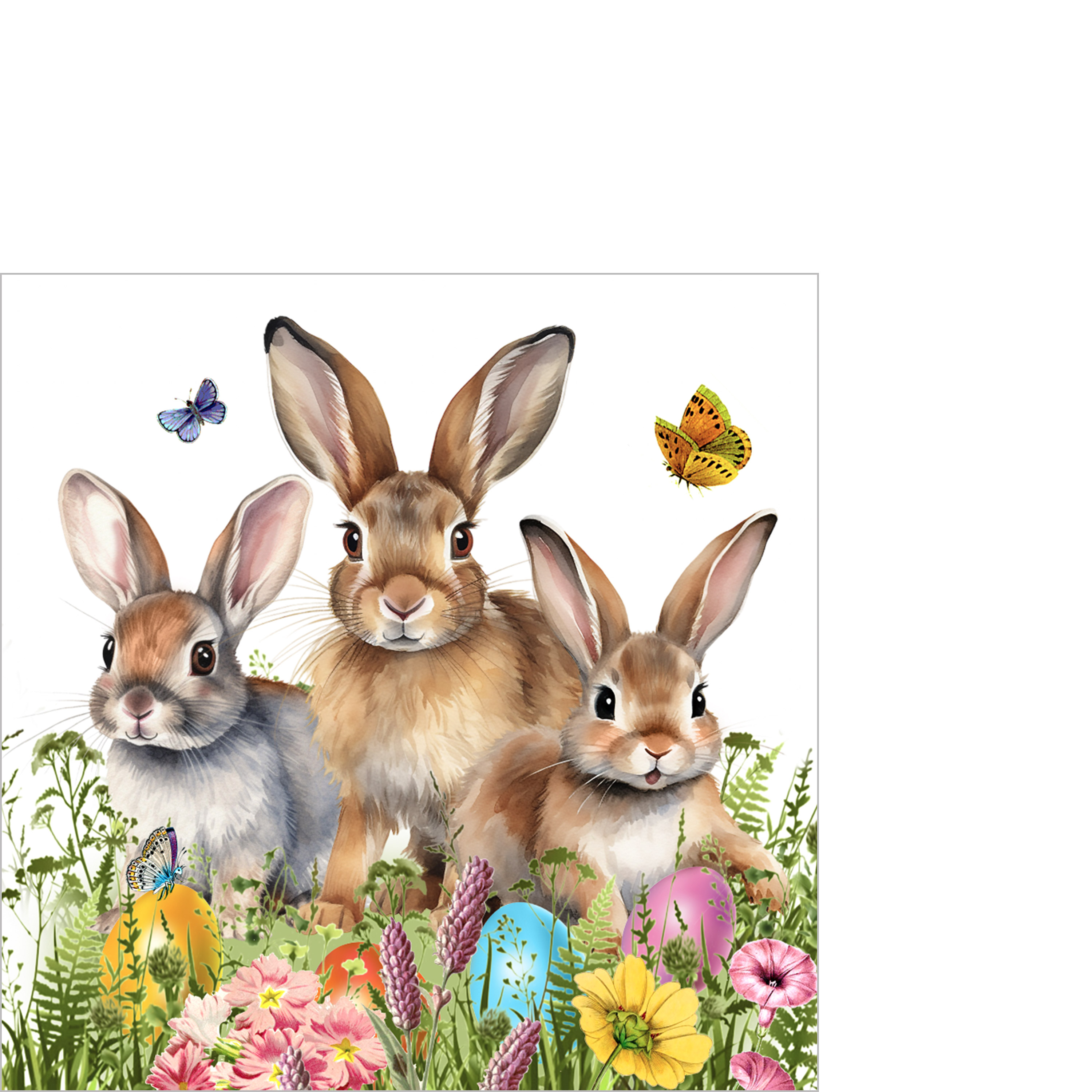 Easter Hello Napkin 25x25