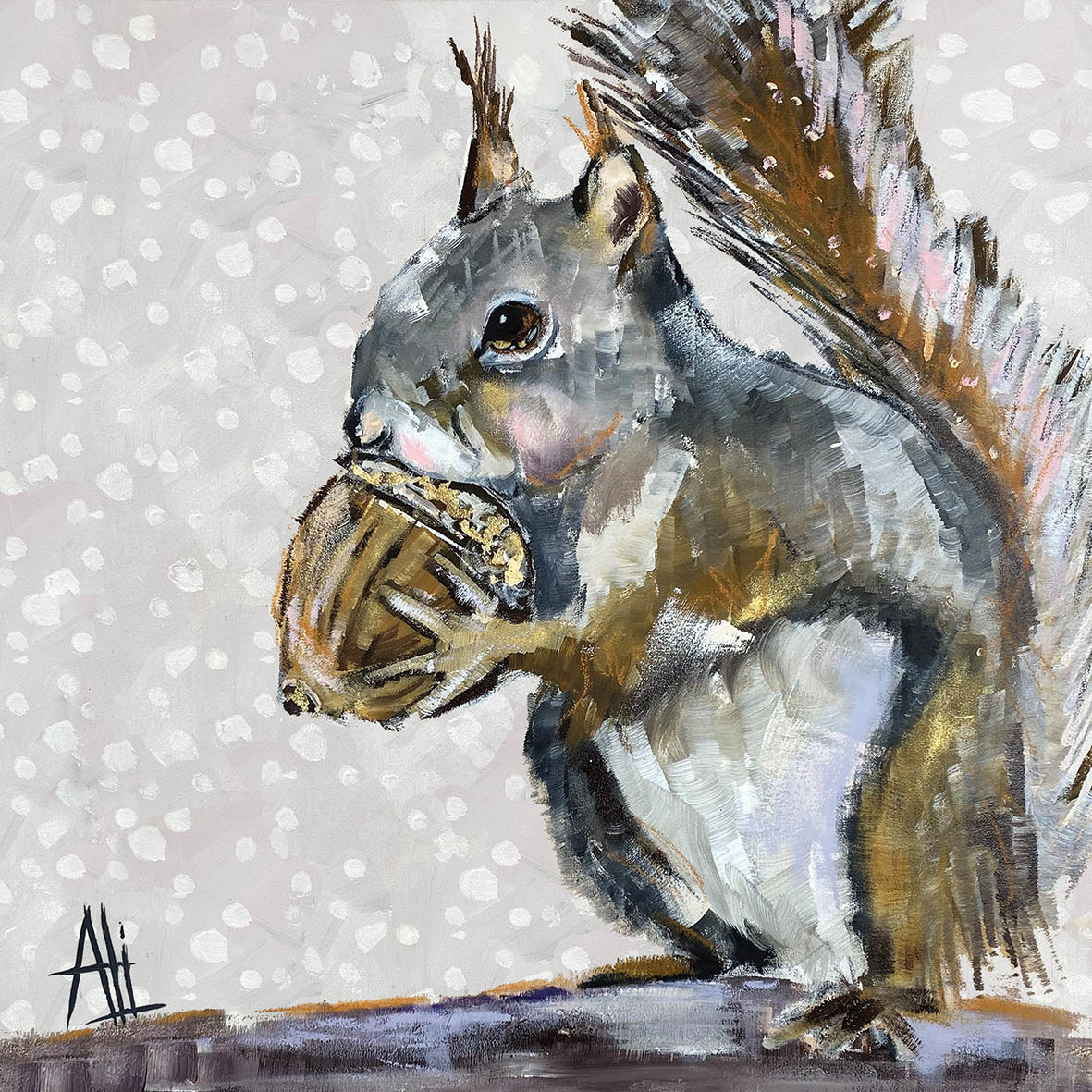 Squirrel Portrait Napkin 25x25