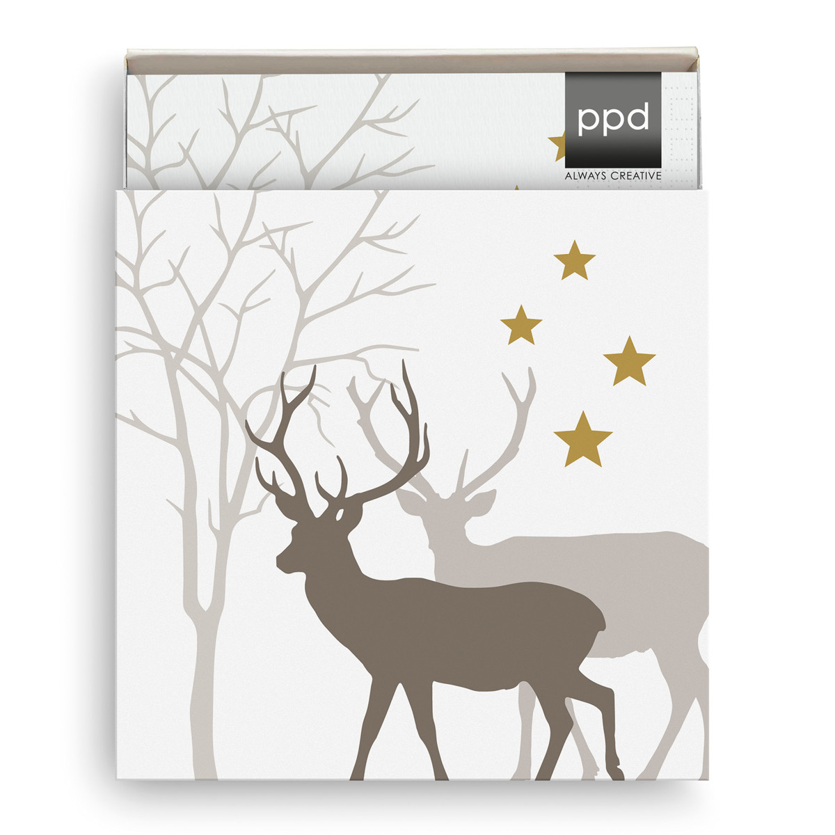 Winter Deers white Napkin Box