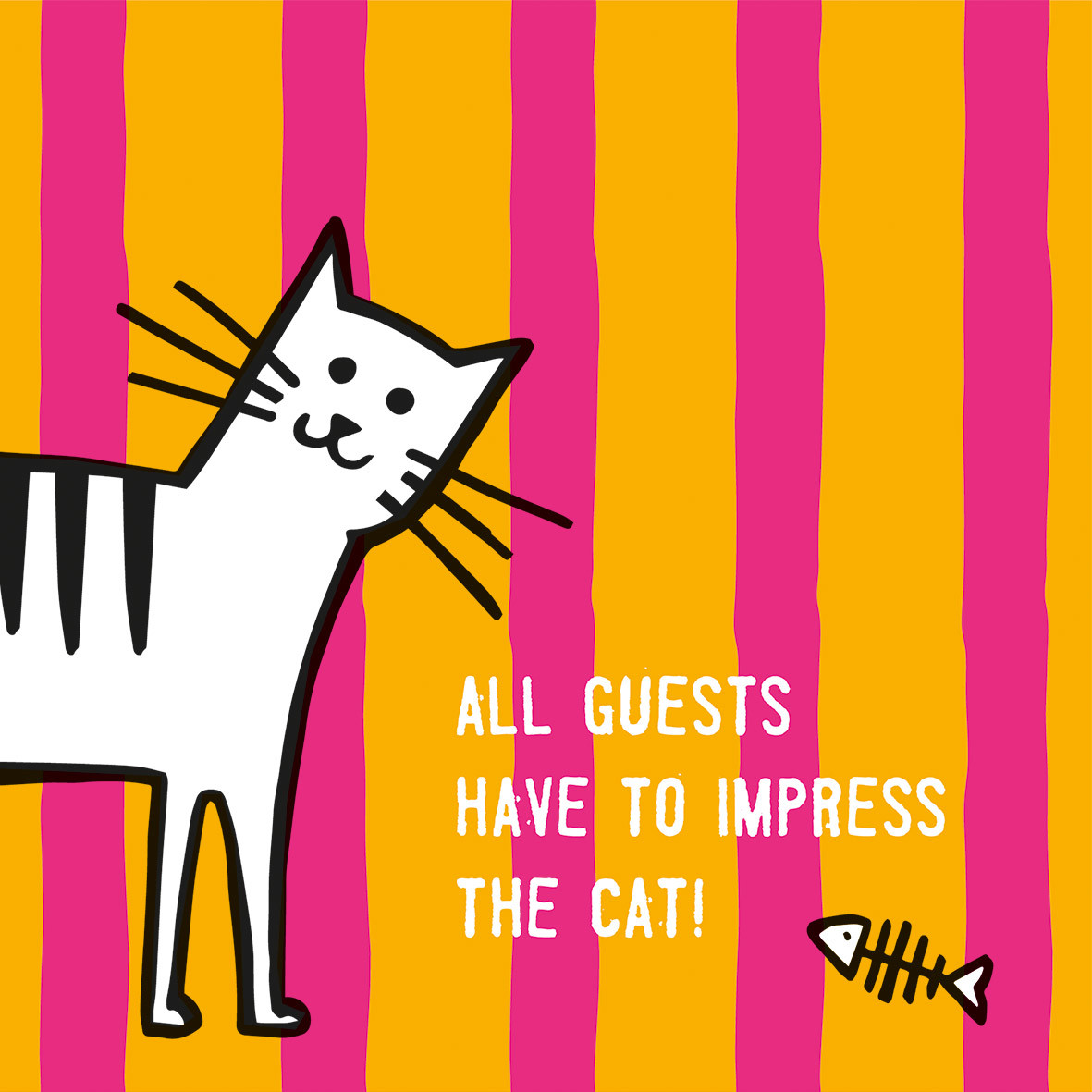 Impress the Cat orange Napkin 33x33
