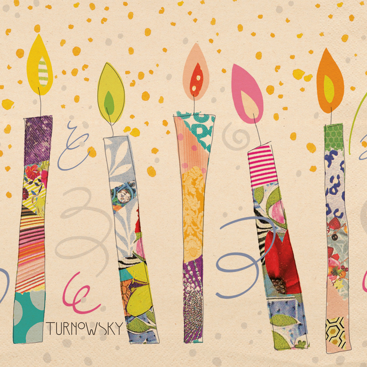 Birthday Candles Napkin 33x33 eco