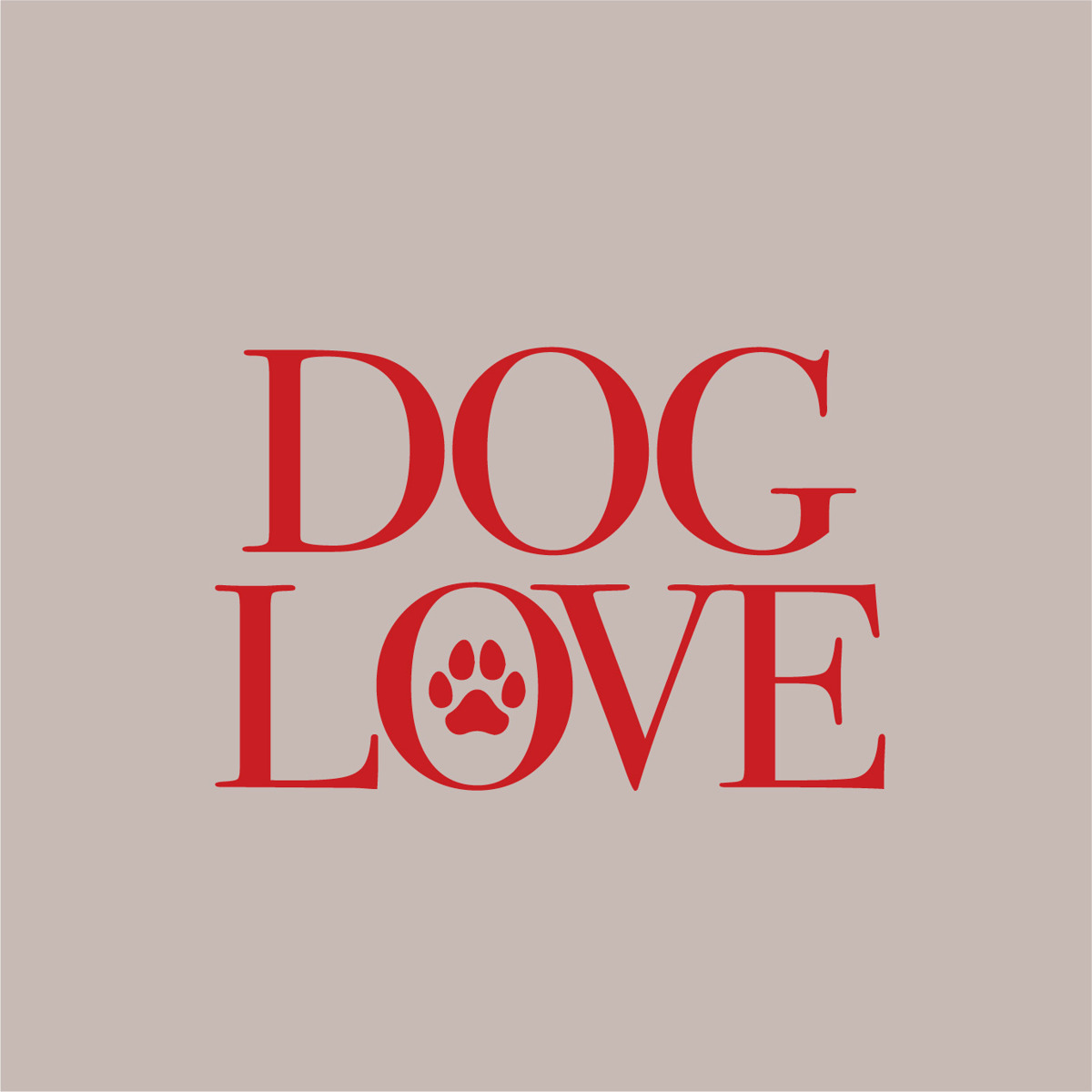 DogLove_grey Napkin 25x25 DogLove_grey Napkin 25x25