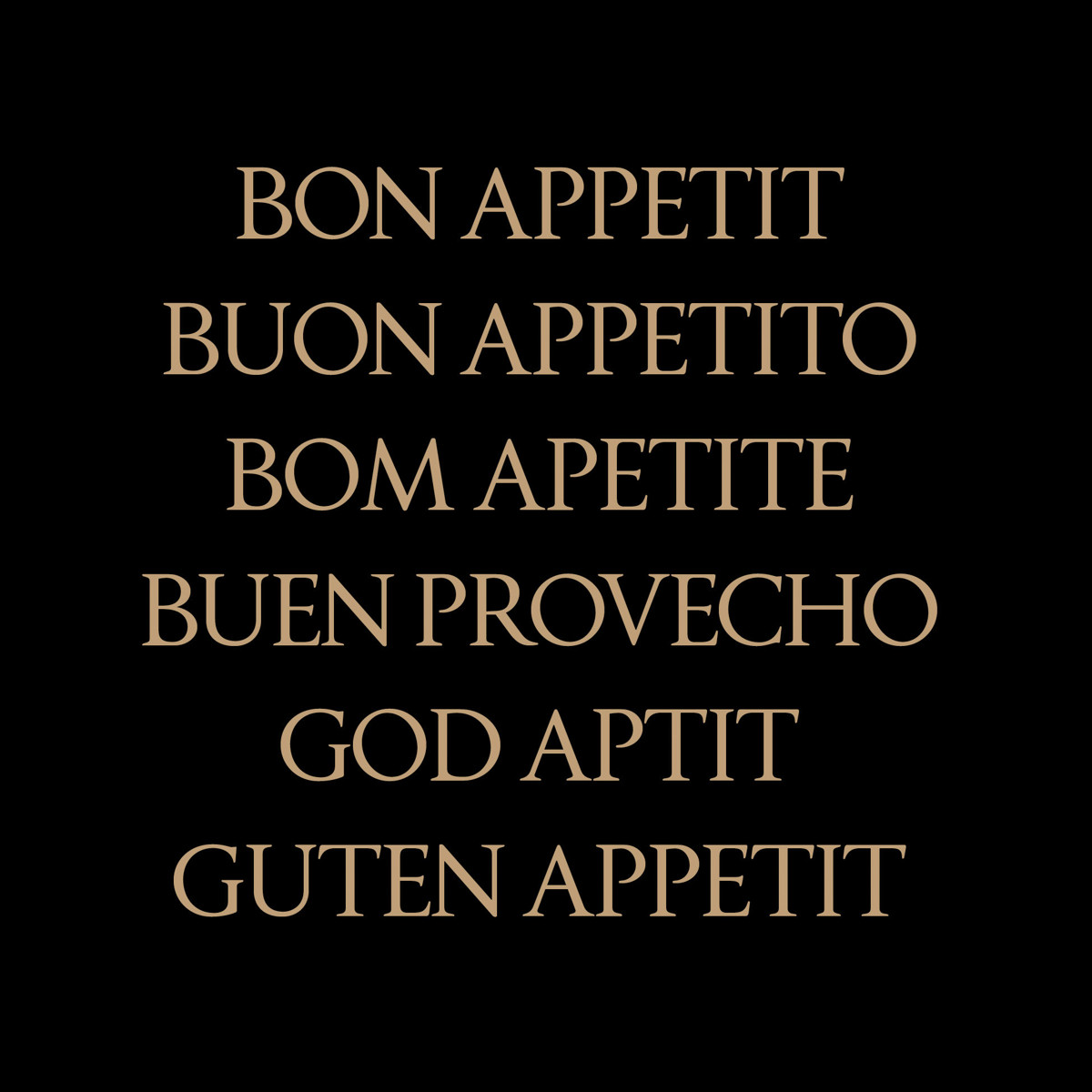 Bon Appetit, Guten Appetit Napkin 33x33 Solid