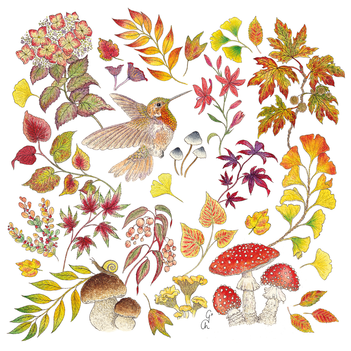 Autumn Love Napkin 33x33 Autumn Love Napkin 33x33