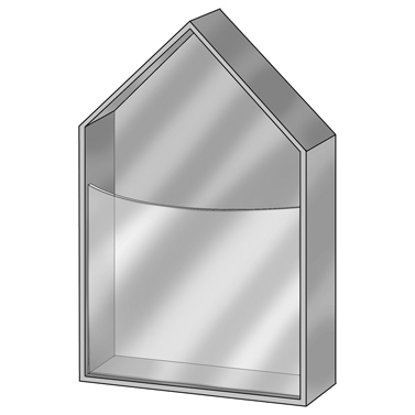 Napkin wall holder silver