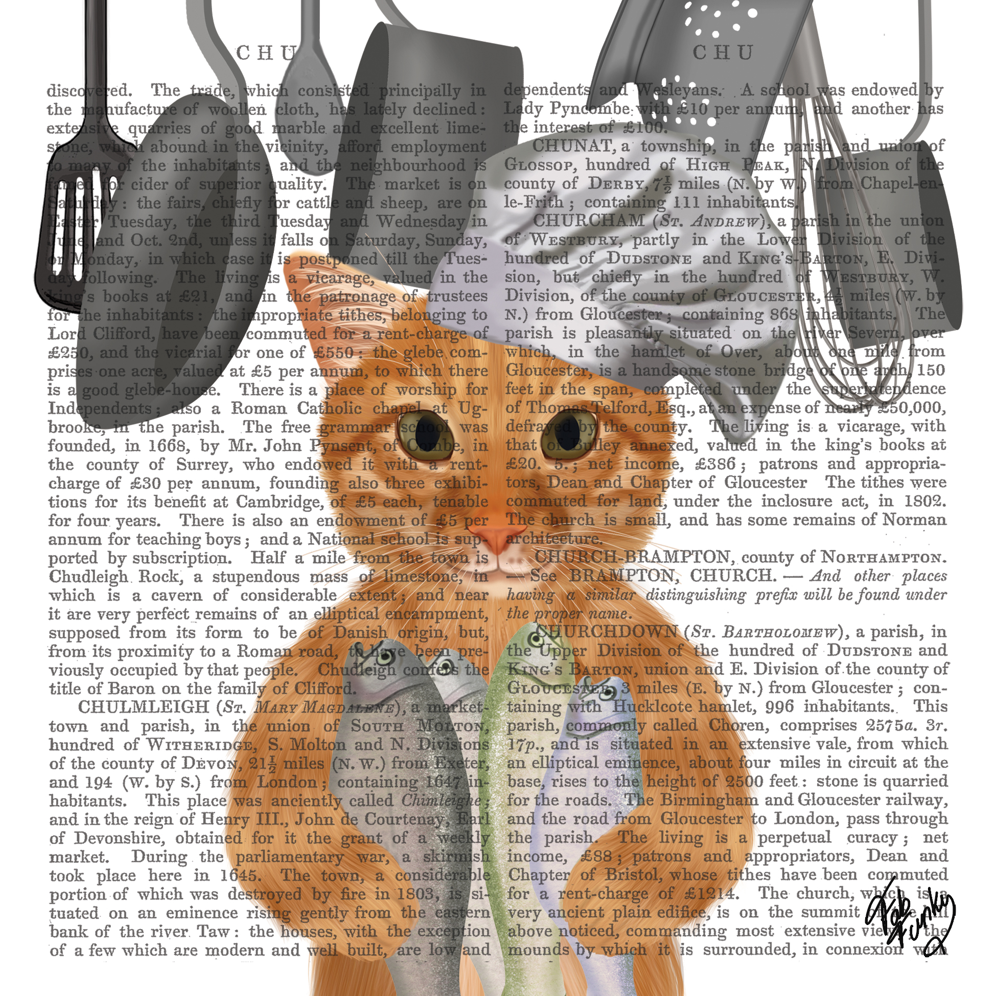 Cat Chef Napkin 33x33