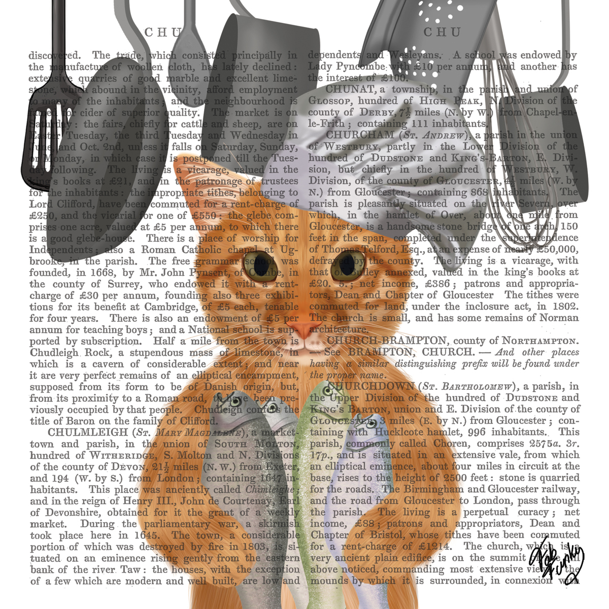 Cat Chef Napkin 33x33