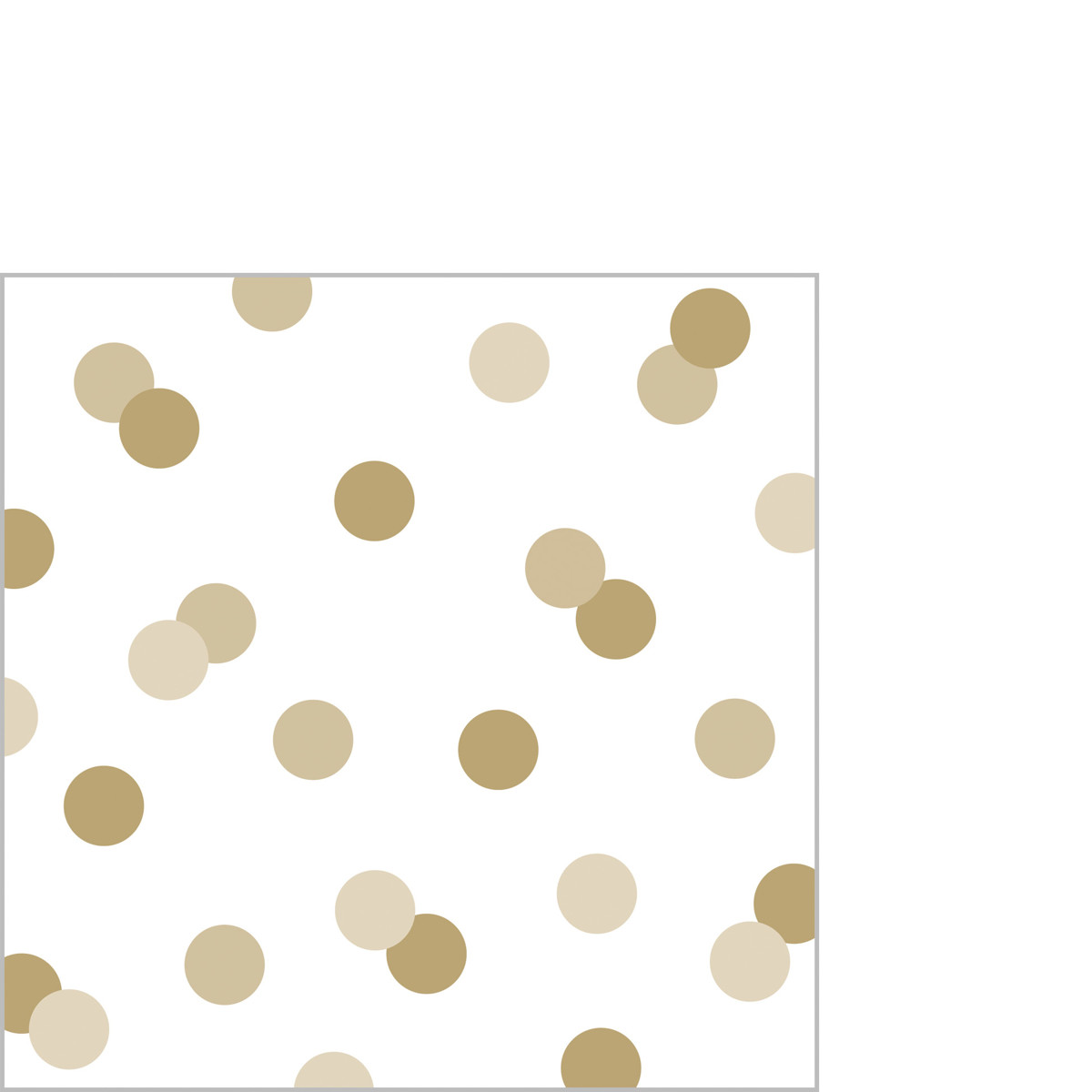 Dots gold Napkin 25x25