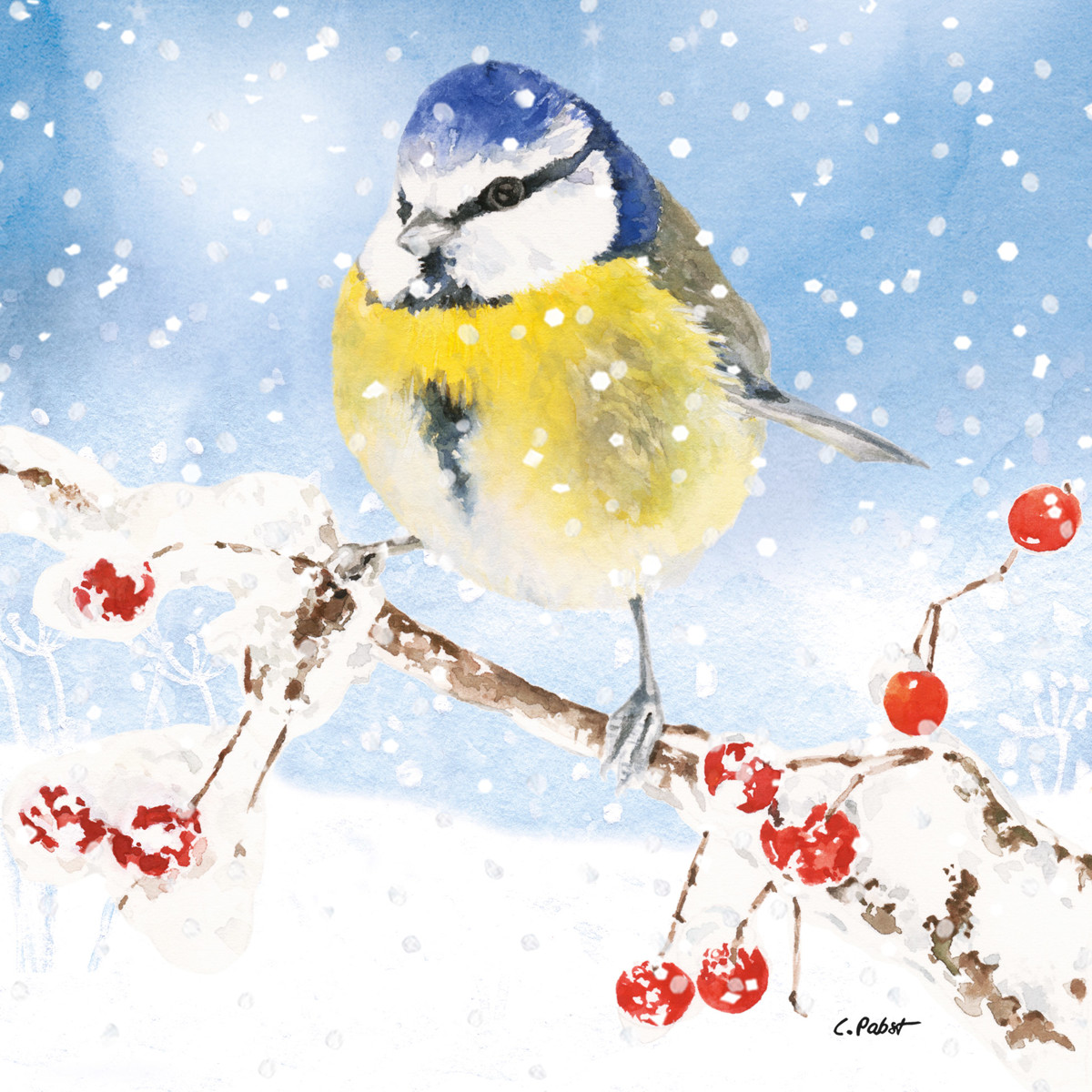 Oiseau glacé Napkin 33x33
