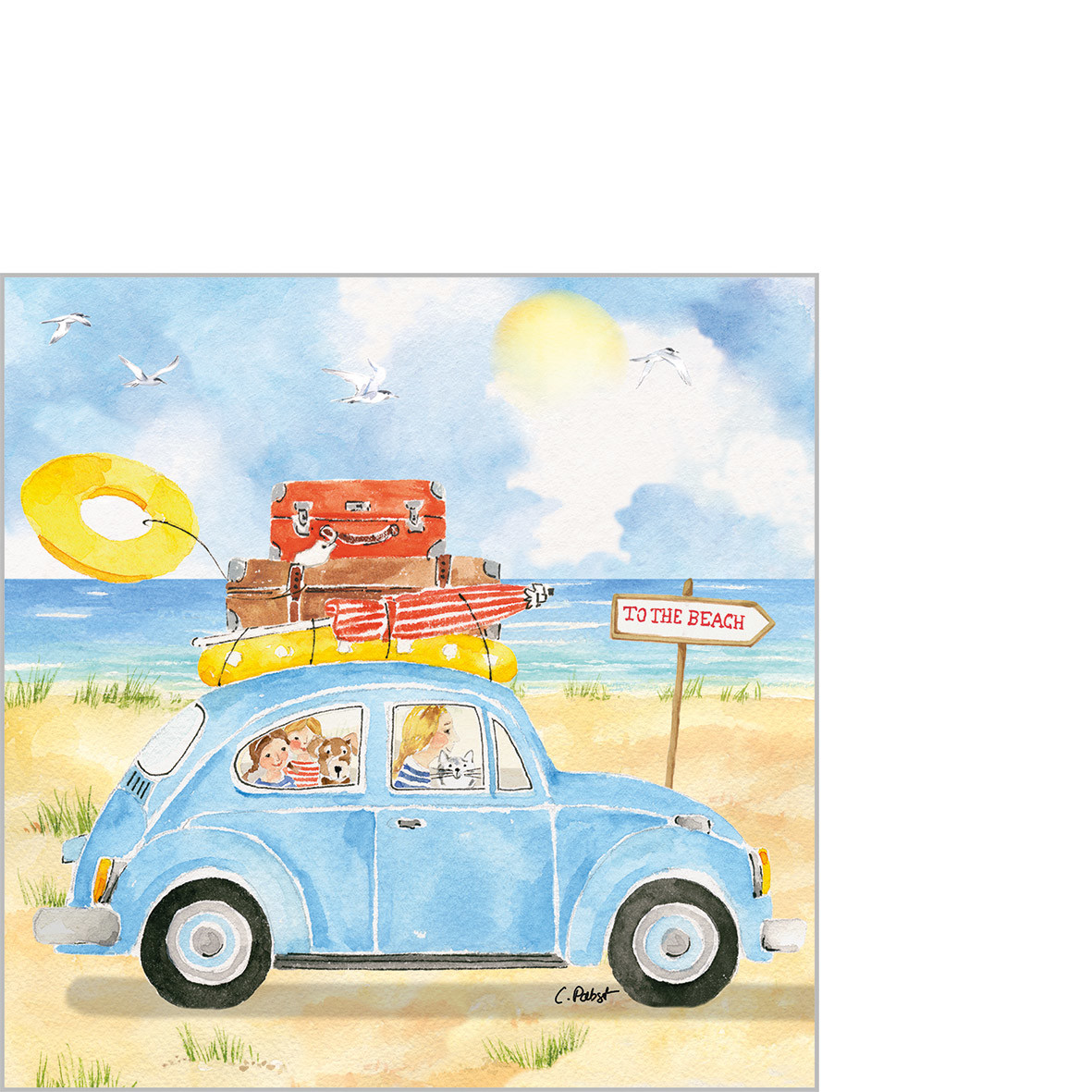 To the Beach Napkin 25x25