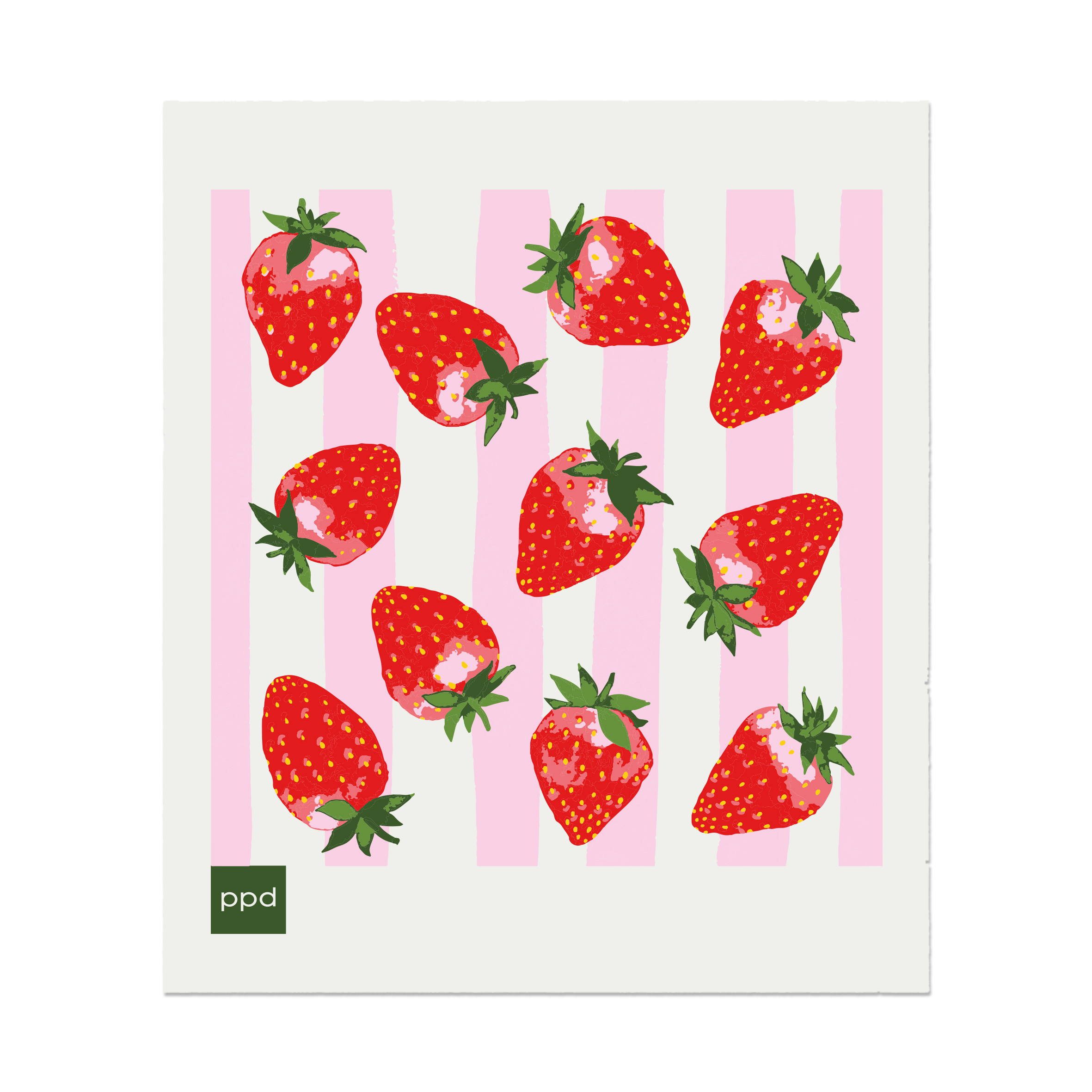 Strawberry & Stripes Schwammtuch