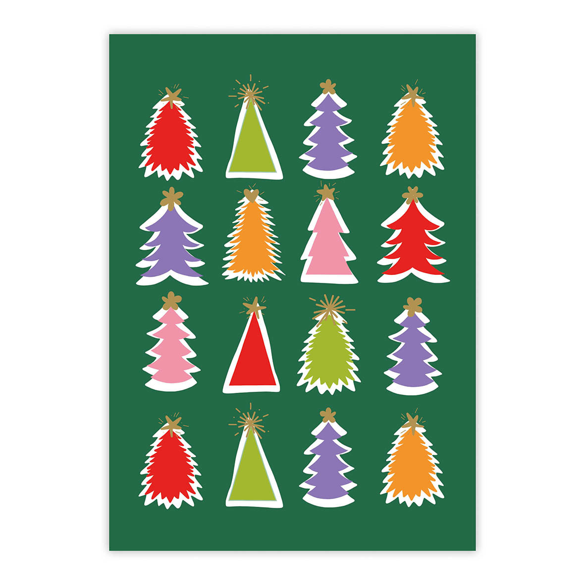 Christmas Delight green Postcard Christmas Delight green Postcard