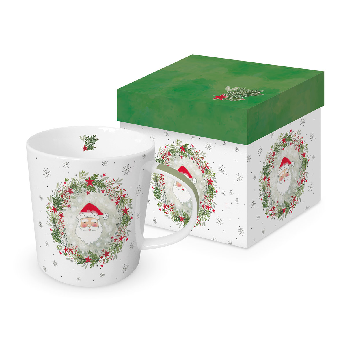 Wreath & Santa Trend Mug GB