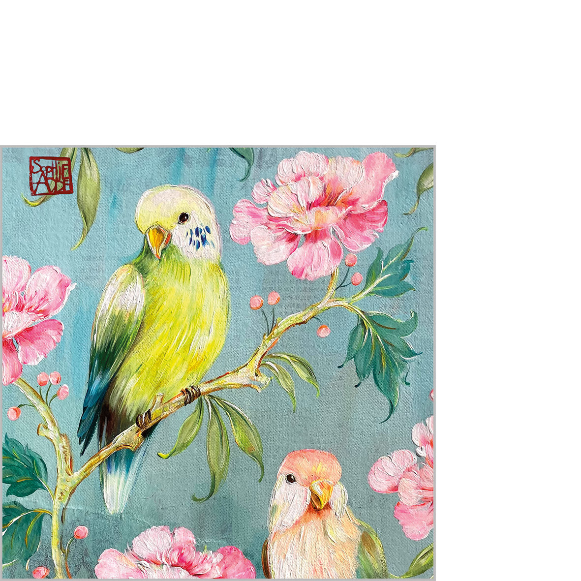 Perruches  Napkin 25x25