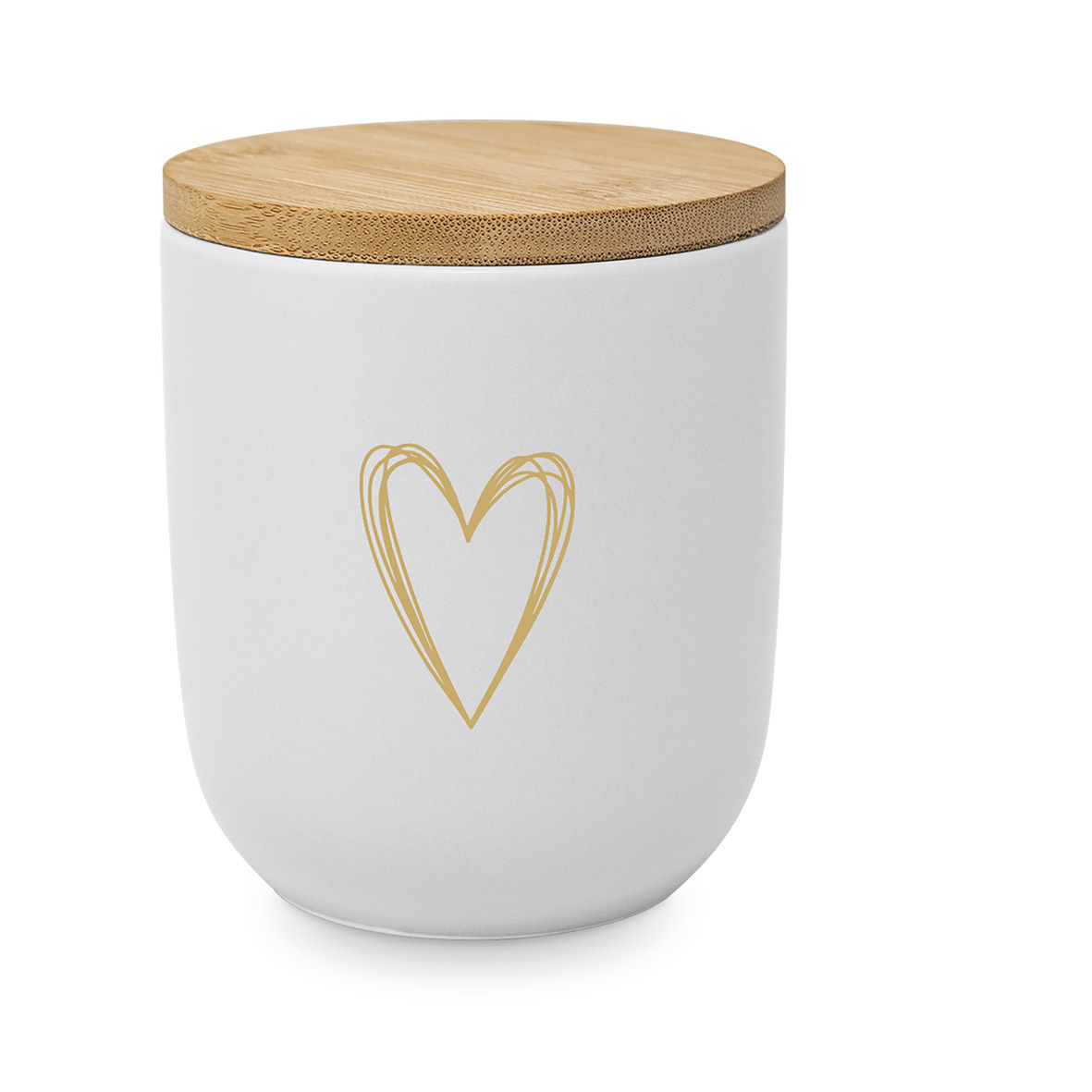 Pure Heart gold Matte Storage Jar