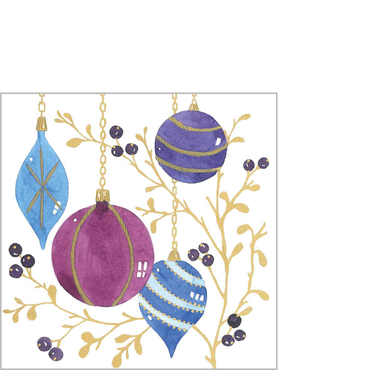Ornaments purple Napkin 25x25