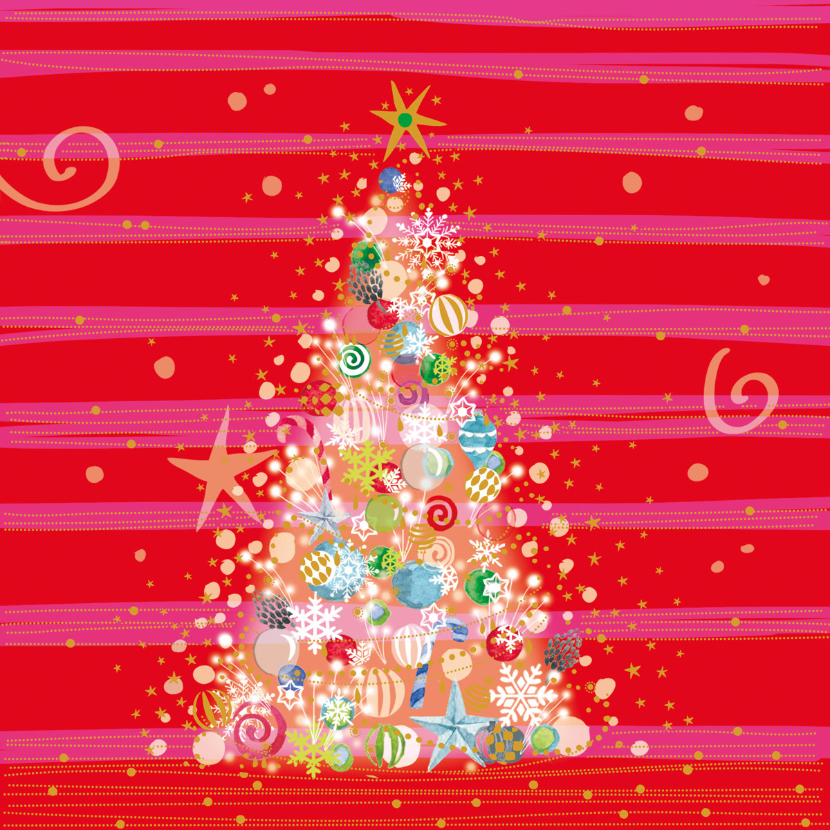 Christmas Red & Pink Napkin 33x33 Christmas Red & Pink Napkin 33x33