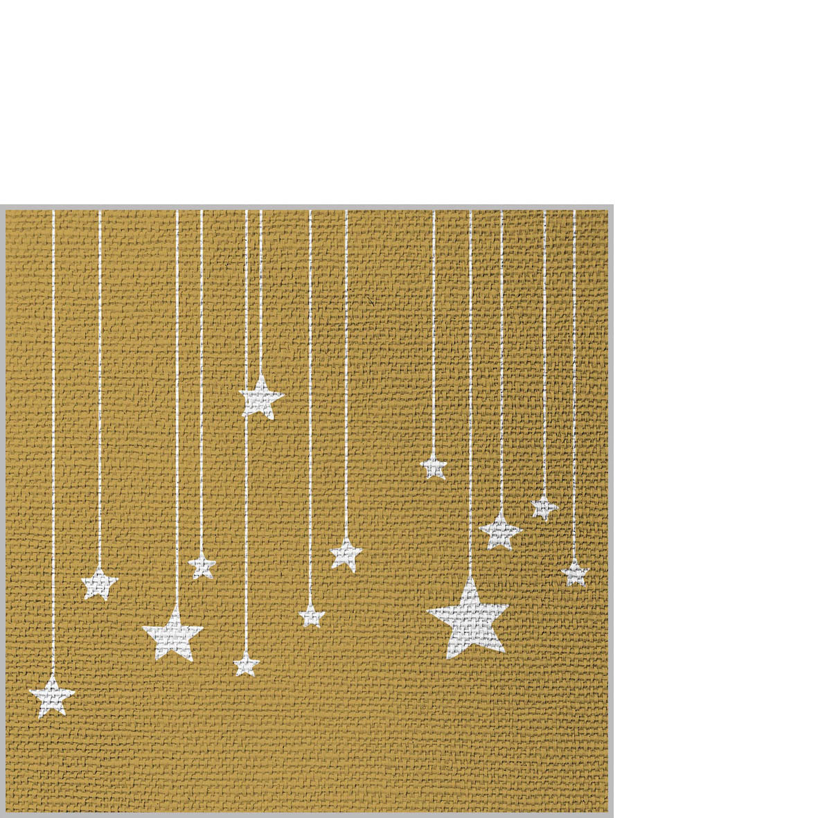 Stars on Canvas gold Napkin 25x25 emb