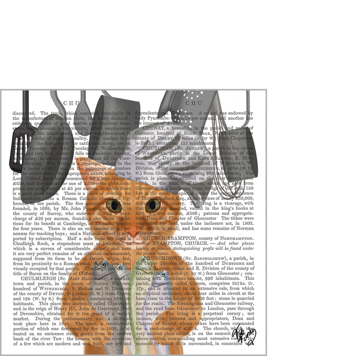 Cat Chef Napkin 25x25
