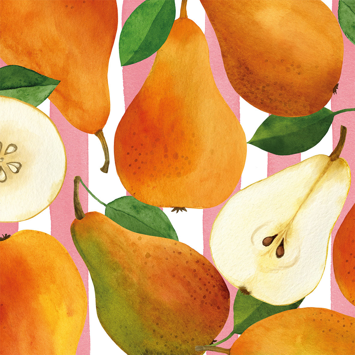 Pears & Stripes Napkin 33x33