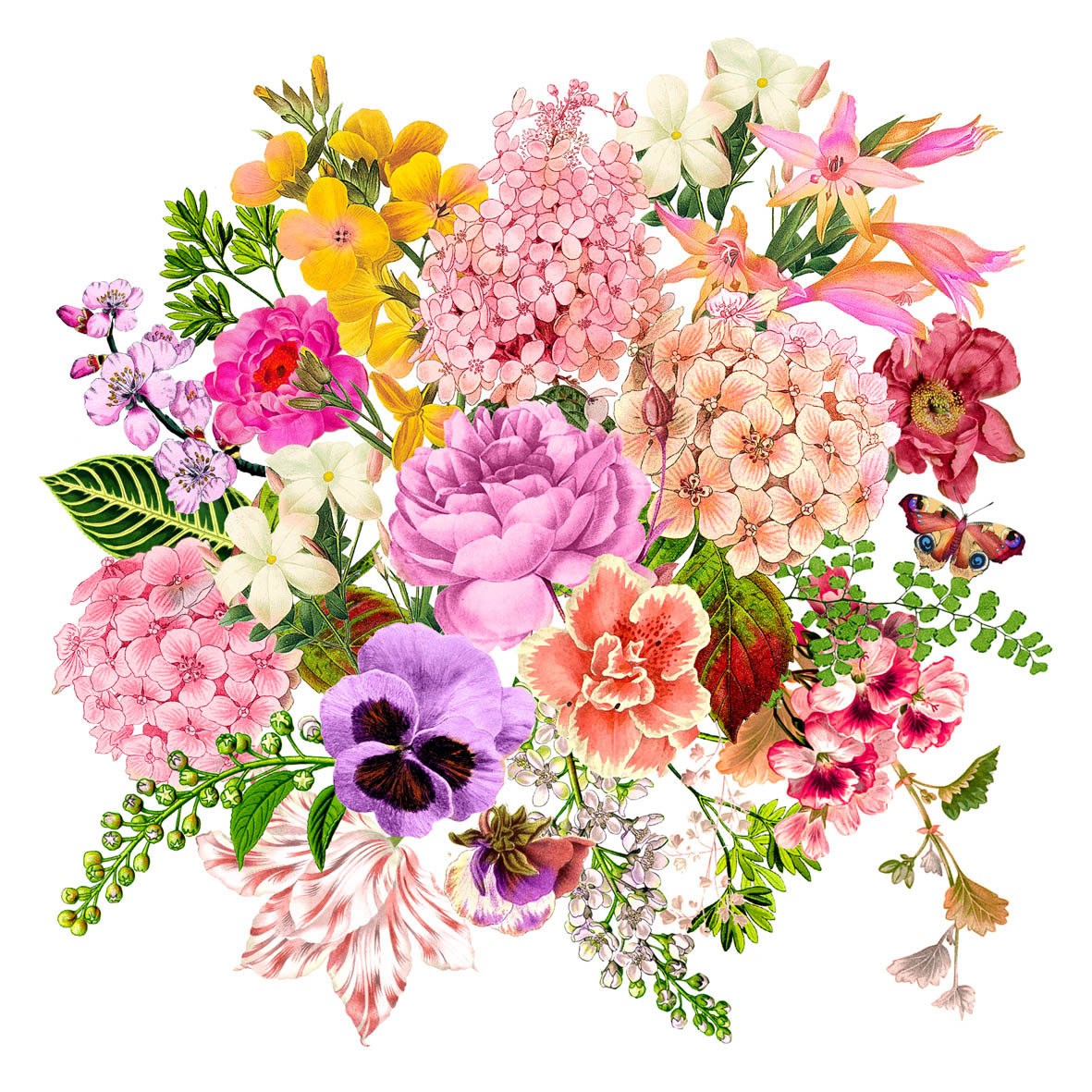 Flower Bouquet Napkin 33x33