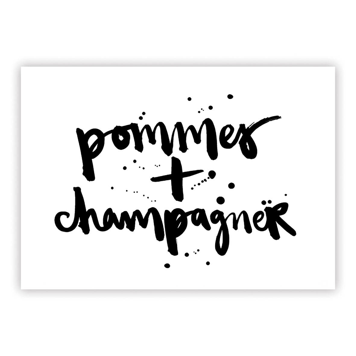 Pommes + Champagner Postcard
