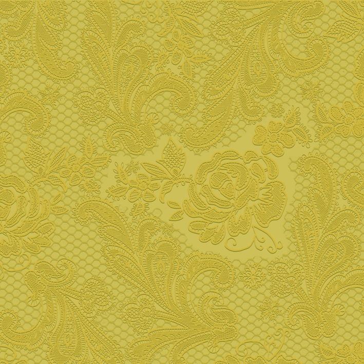 Lace embossed gold  33x33