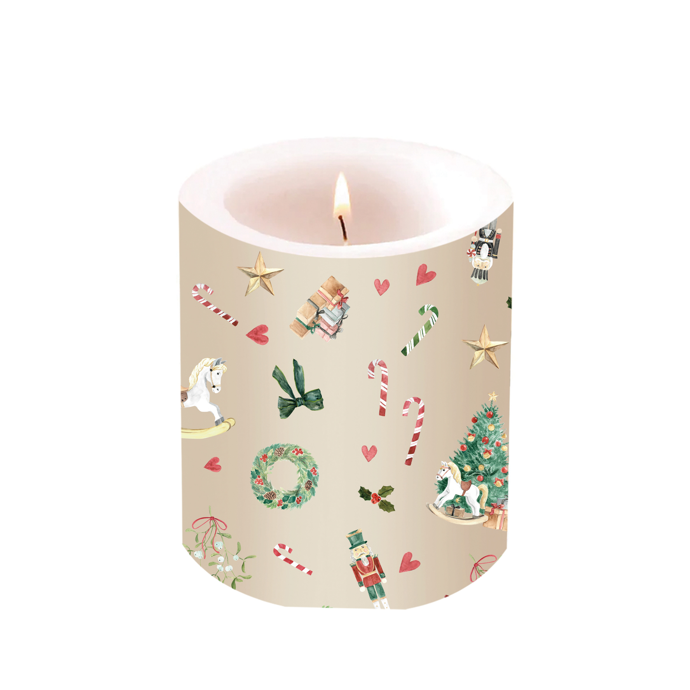 Heritage Christmas beige Candle small