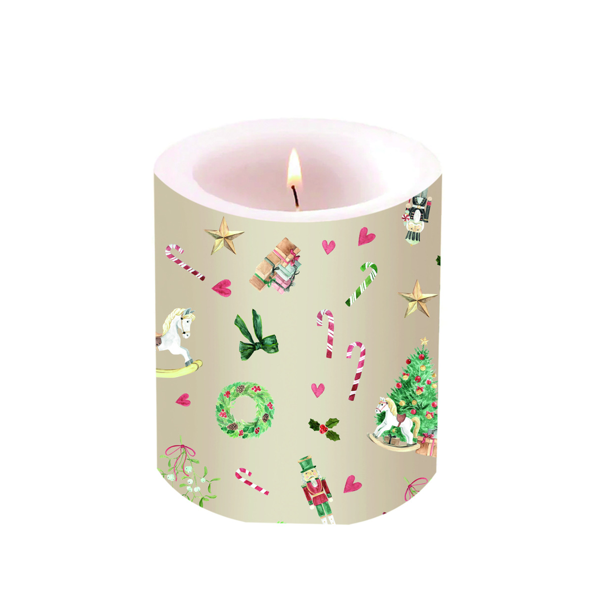 Heritage Christmas beige Candle small
