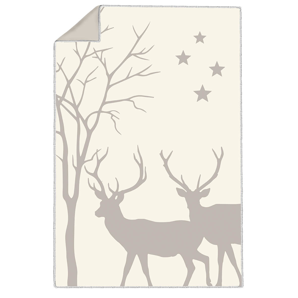 Winter Deers white Blanket Winter Deers white Blanket