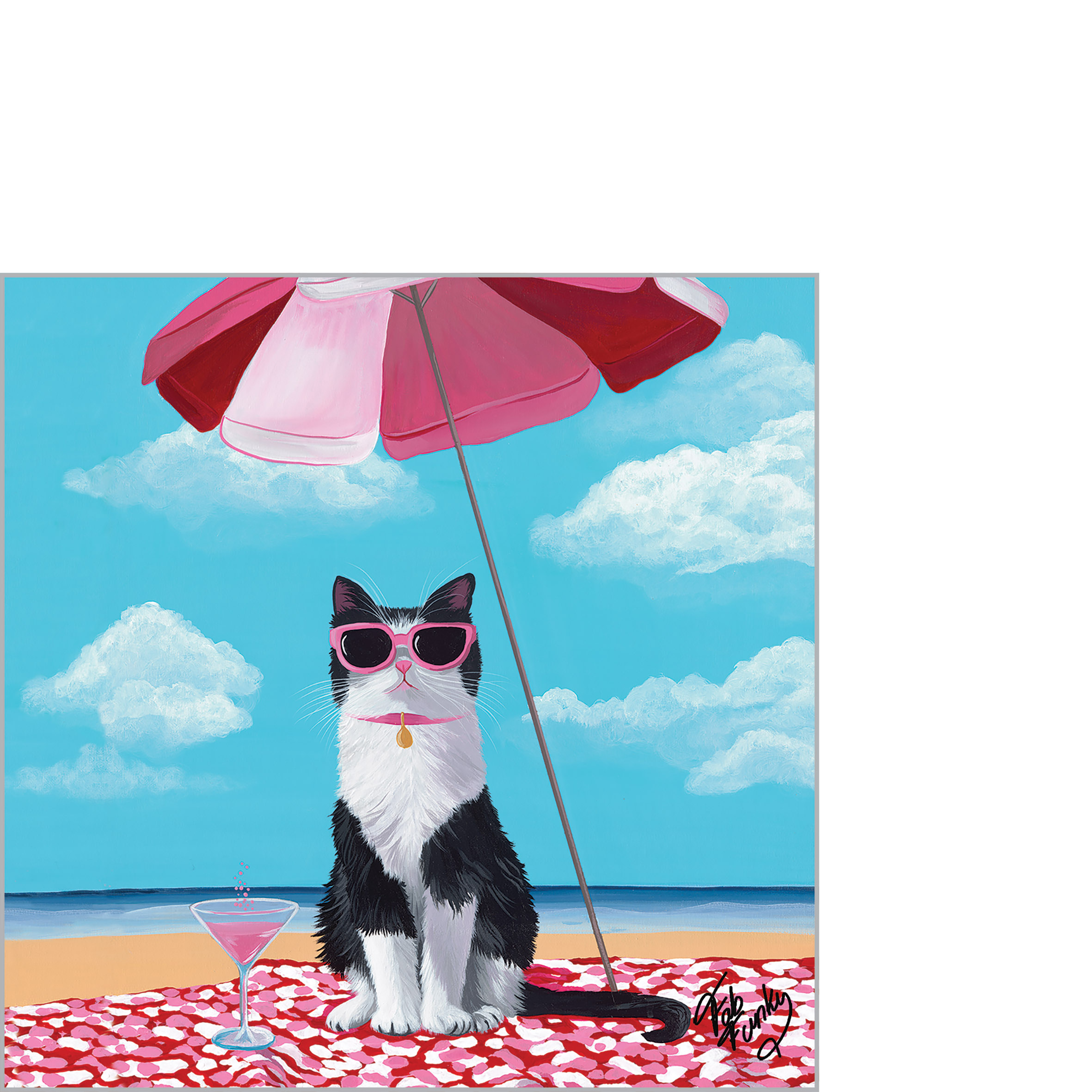 Mimi at The Beach Napkin 25x25