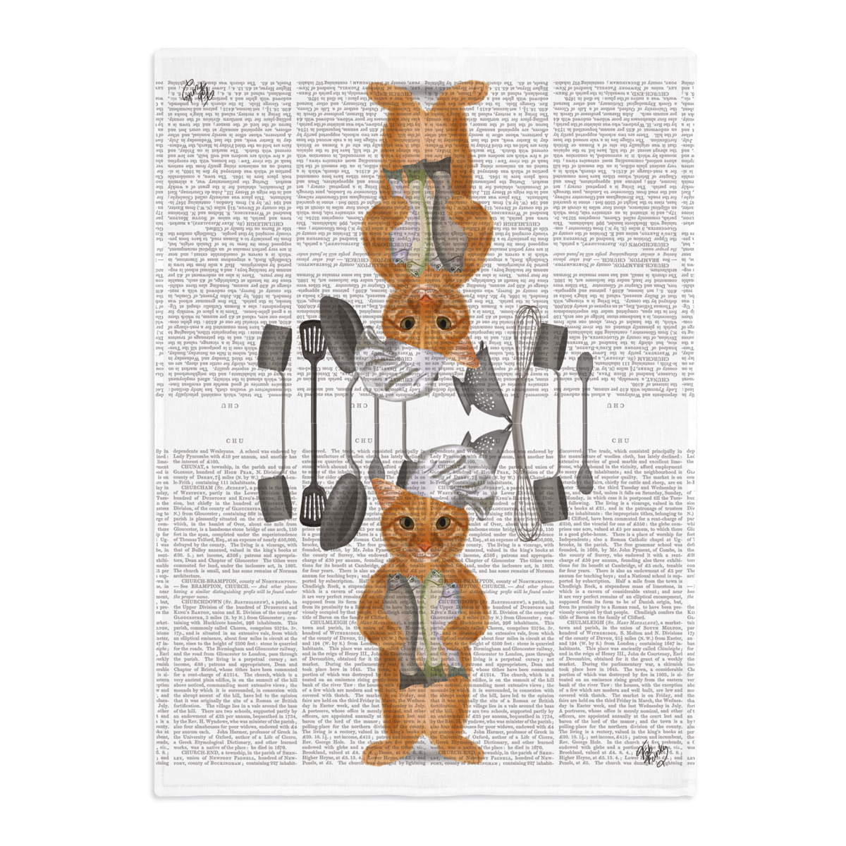 Cat Chef Tea Towel
